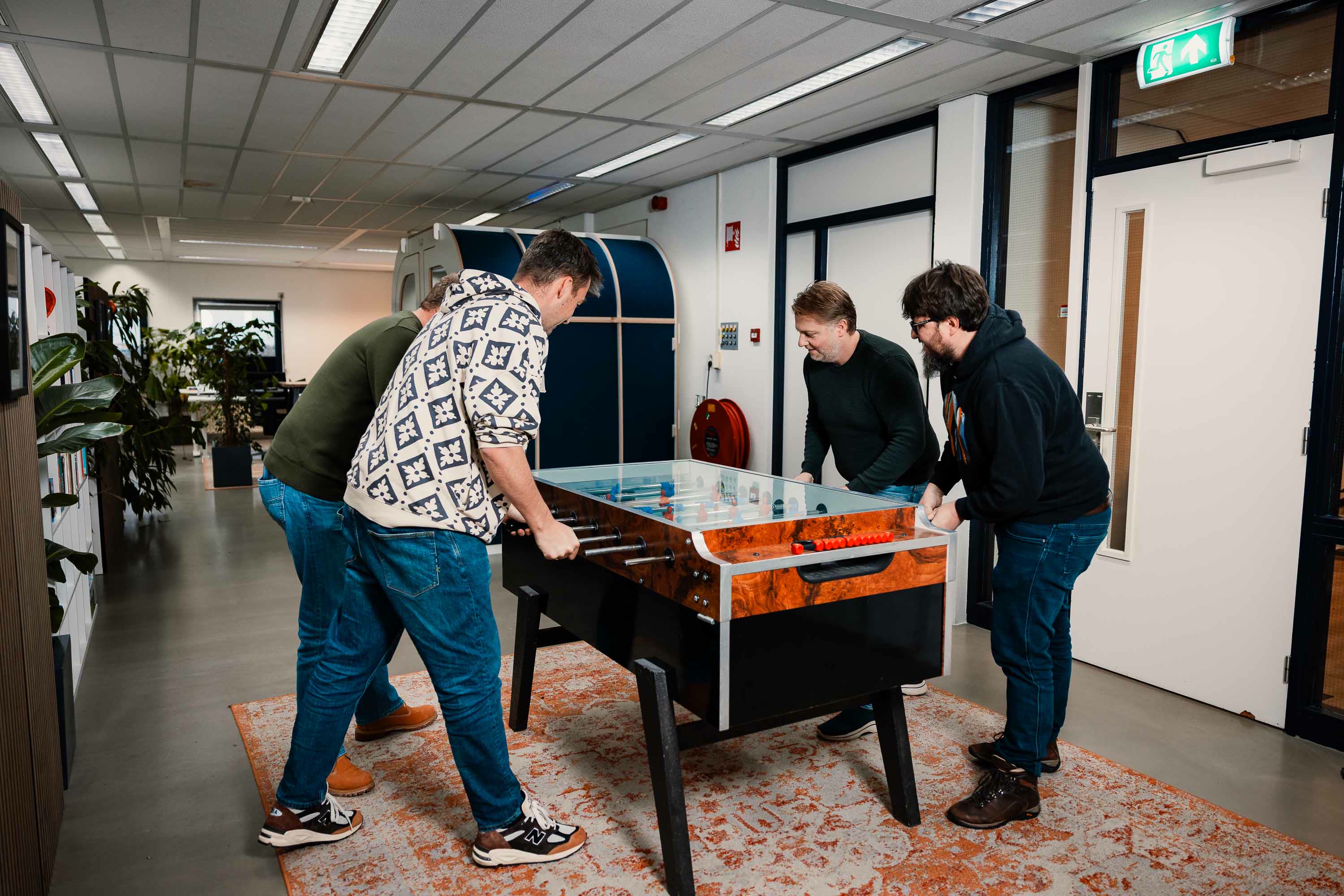 Tafelvoetbal op kantoor